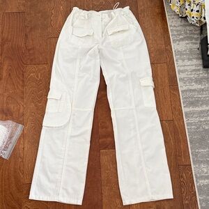 Brandy Melville White Cargo Pants